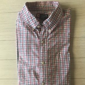CHAPS Seersucker Red/Blue/White button down